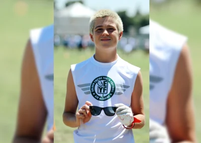 Built 2 Last Sports: Football player showing shades.