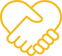 Yellow icon symbolizing support for families through local church-led compassion and community transformation initiatives by CityServe.